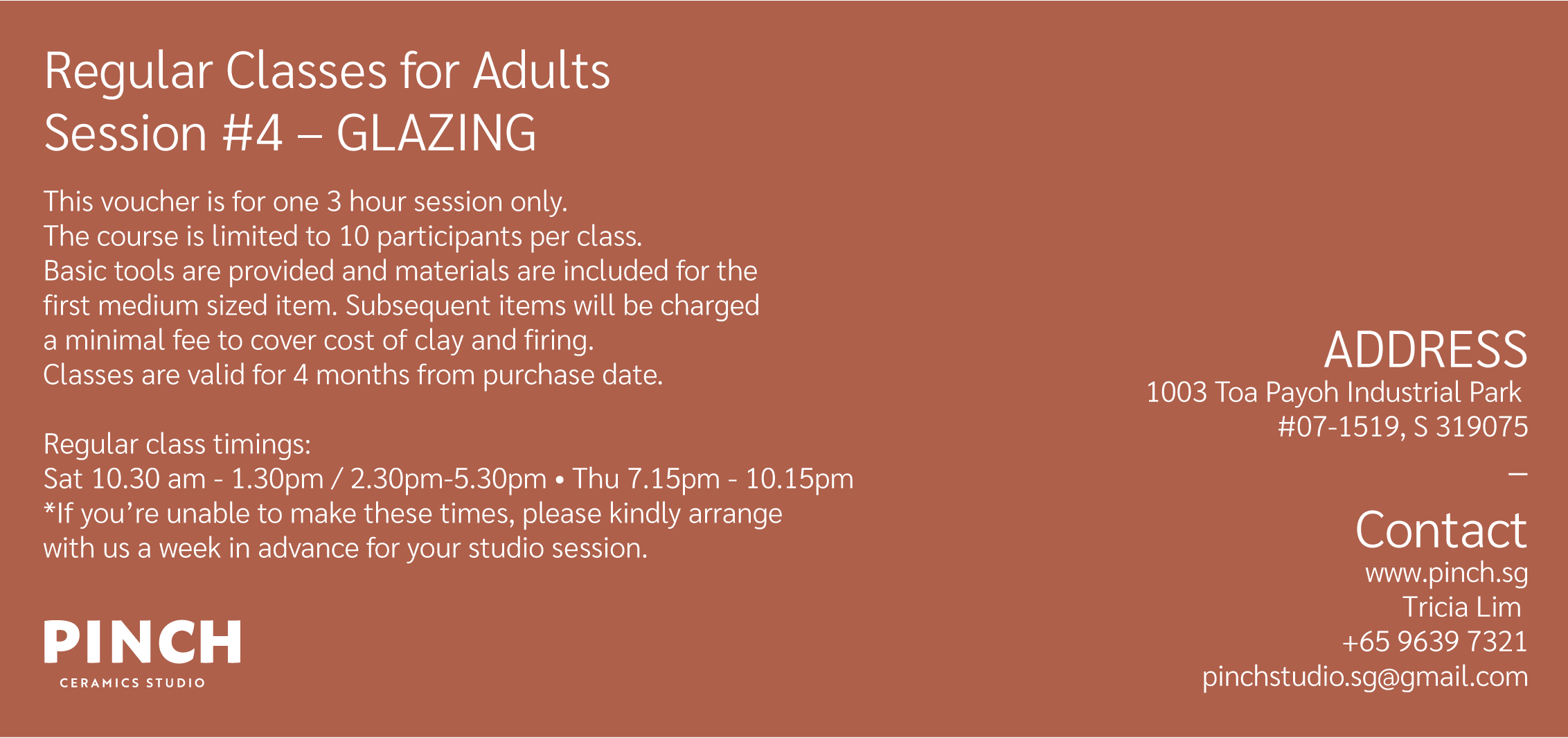 PINCH Ceramics Studio — voucher artwork 4